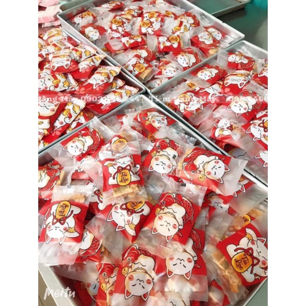 Túi bánh dứa mèo thần tài 7x12cm giao mẫu ngẫu nhiên