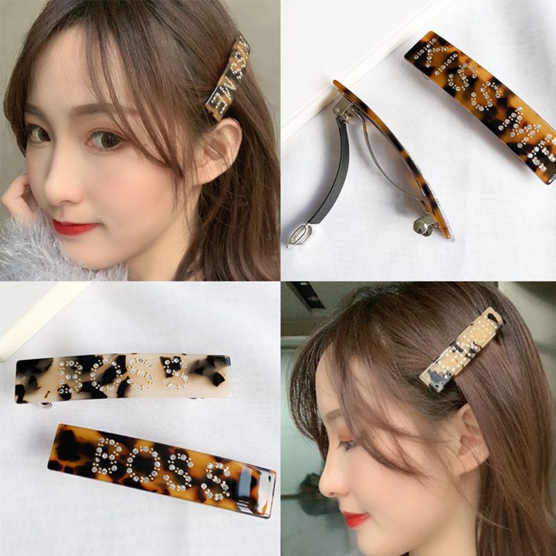 Kẹp Tóc Chữ Nhật Đính Đá 20 Kiểu Hàn Quốc Cho Nữ