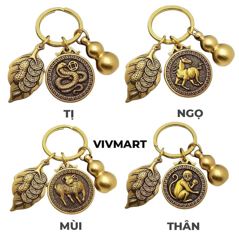 móc cheo chìa khoá 12 con giáp độc