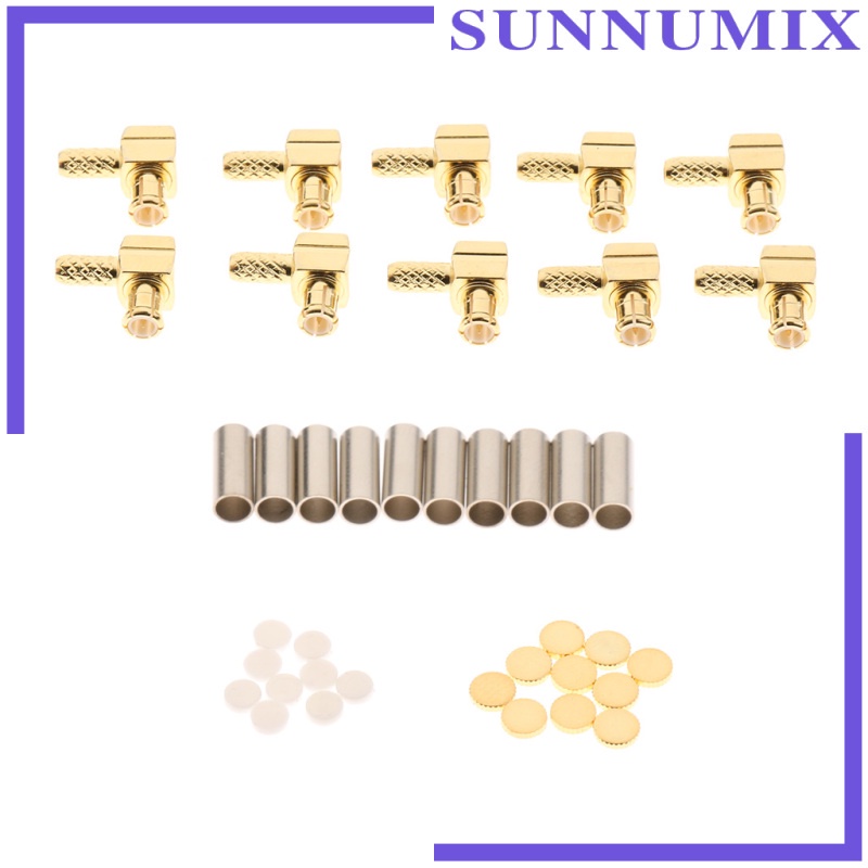 [SUNNIMIX] 10pcs MCX Male Plug Right Angle Crimp RF Connectors for RG316 RG174 Cable