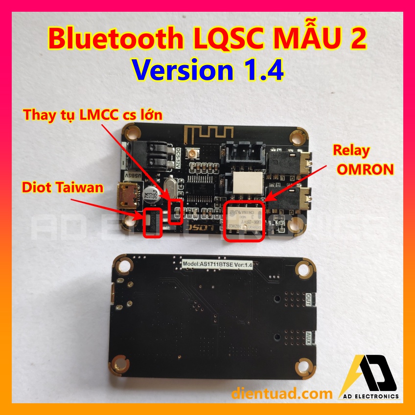 Mạch Giải Mã Âm Thanh Bluetooth LQSC MẪU SỐ 2 Chất Lượng Cao