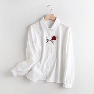 Áo Sơ Mi Thêu Hoa Hồng Phong Cách Retro 2020 Cho Nữ 48