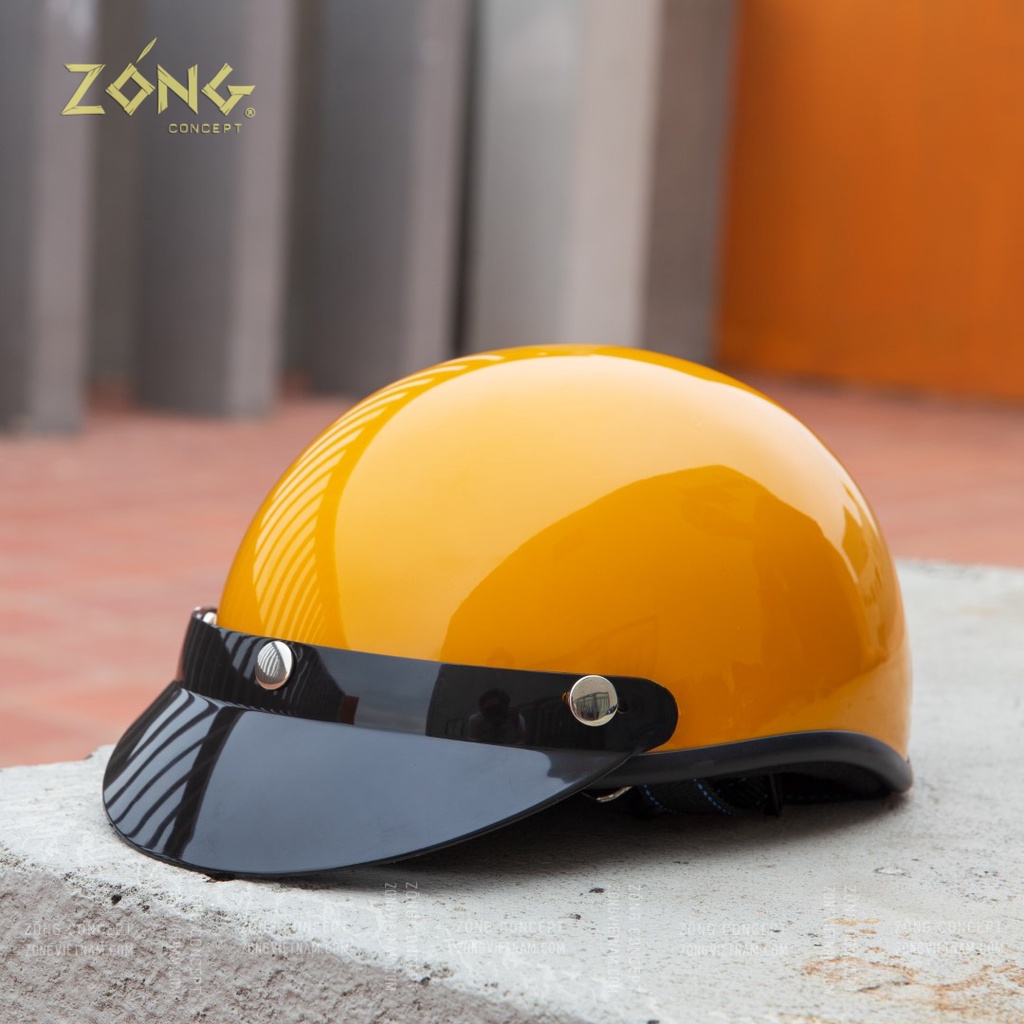 Mũ bảo hiểm nửa đầu cao cấp HRA – Màu trơn chưa kèm kính