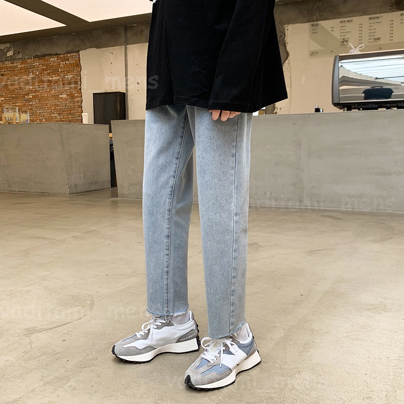 Quần jeans nam baggy ống rộng phong cách Hàn Quốc BG01 - Kiểu quần bò nam nữ form rộng unisex VADITAMI_MENS