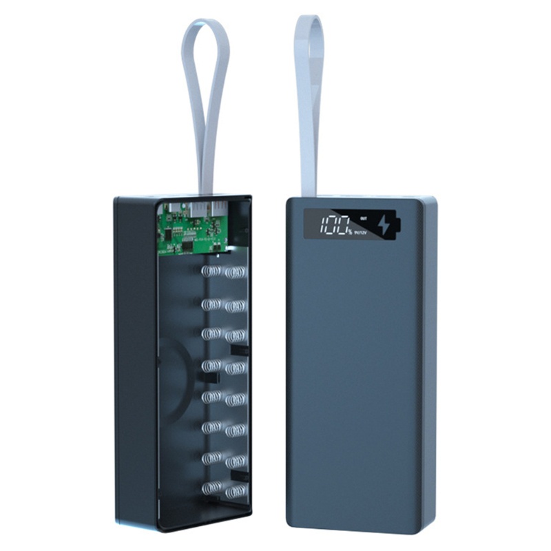 Vỏ bảo vệ pin sạc dự phòng C16 Lcd Diy 16x18650 không kèm pin có thể tháo rời