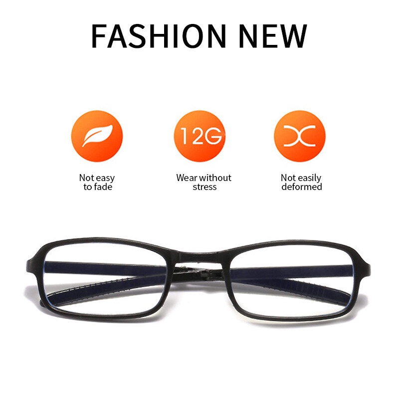 Kính Đọc Sách Nam Nữ Gấp Gọn PTQ TR90 + 100, + 150, + 200, + 250, + 300, + 350, + 400