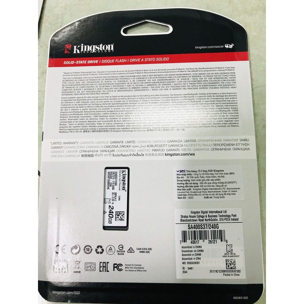 Ổ cứng SSD 240G Kingston A400 Sata III 6Gb/s TLC (SA400S37/240G) | BigBuy360 - bigbuy360.vn
