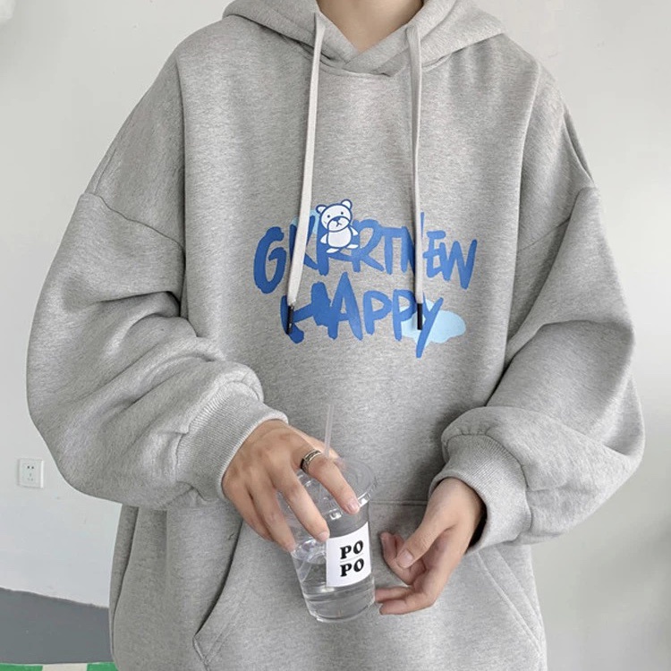 Áo Hoodie Dáng Rộng Phong Cách Thời Trang Hong Kong Cho Nam Giới