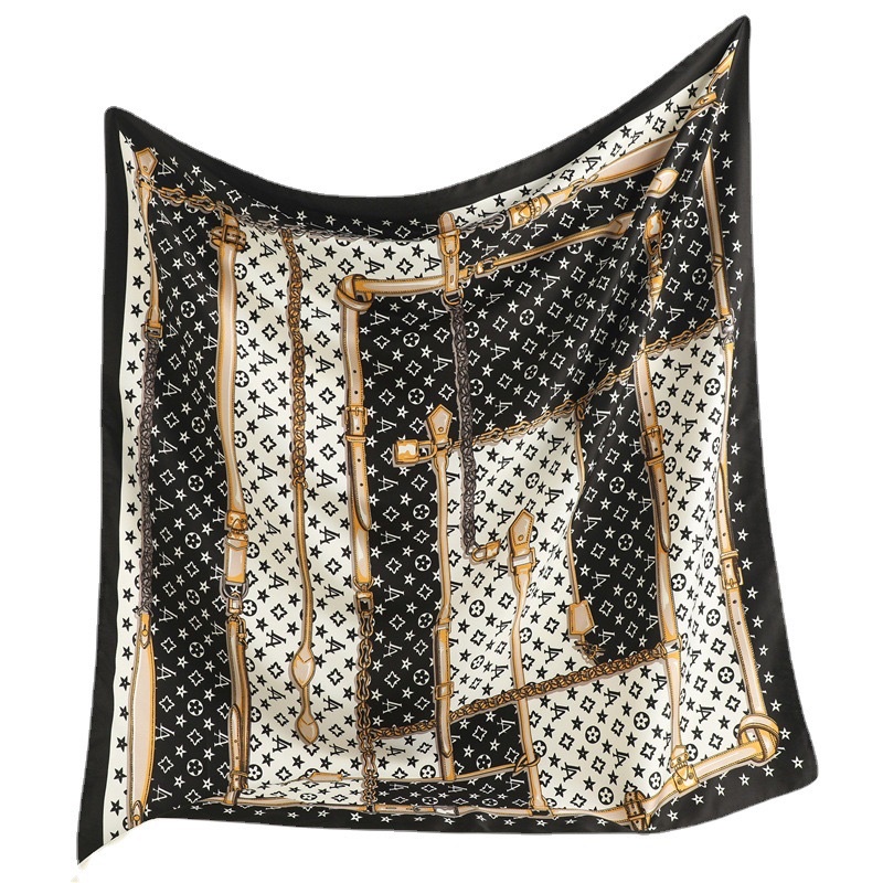 Khăn choành cổ lụa size 90x90cm đa năng quấn áo - Khăn turban