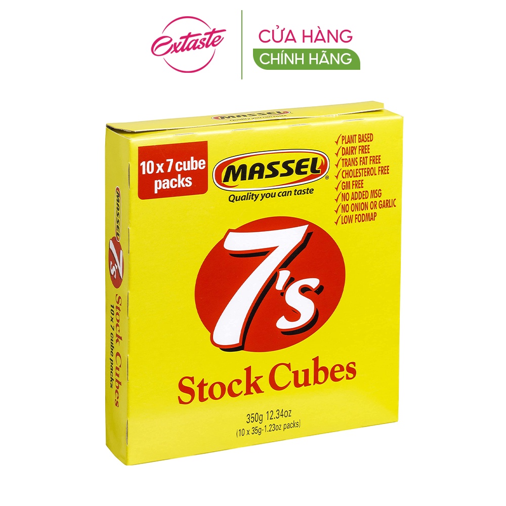 Bột nêm dạng viên vị bò Massel 7 Stock Cubes Beef Style thanh gia vị nêm thơm ngon tiện lợi 35 gr