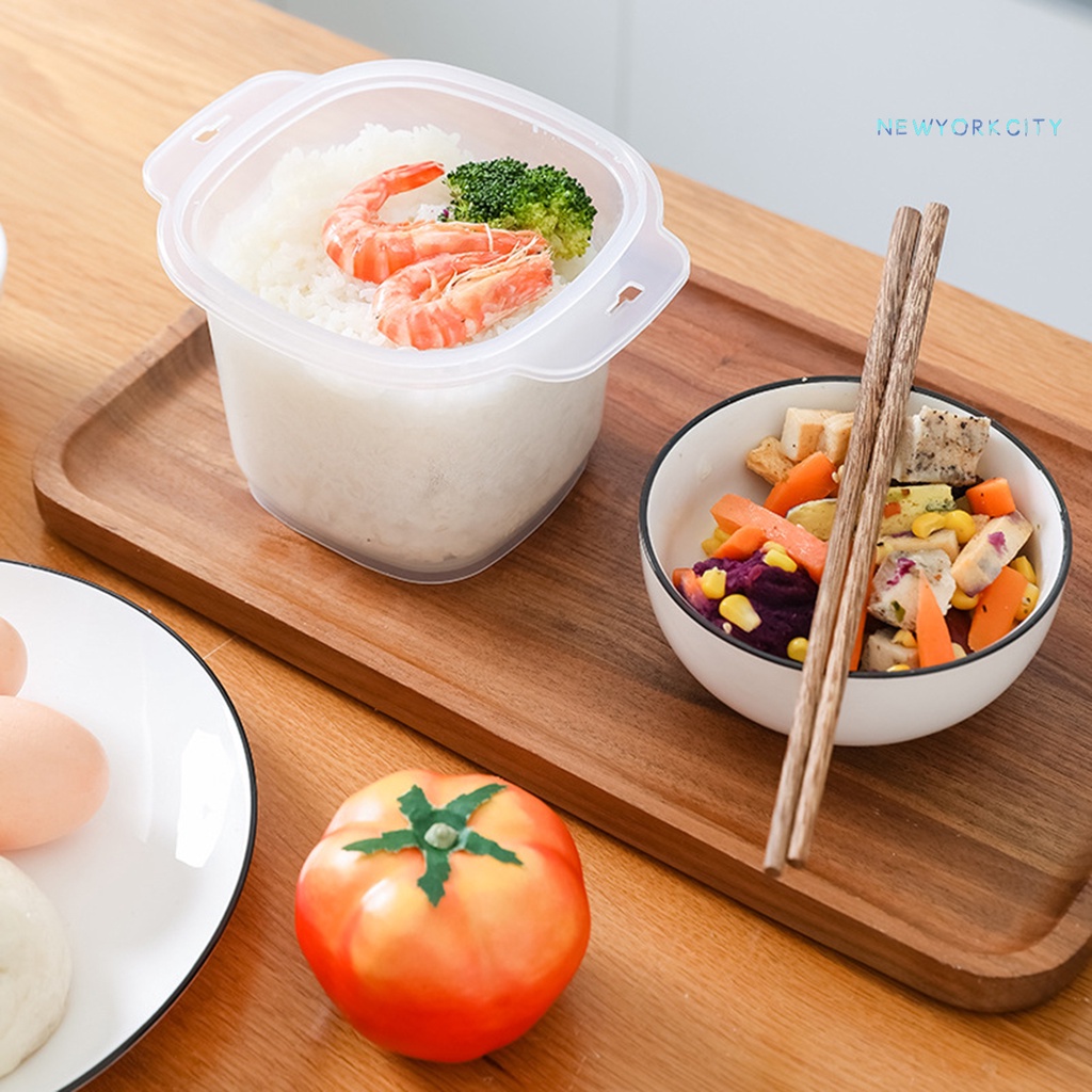 Hộp Đựng Cơm Trưa Bằng Nhựa Cách Nhiệt Có Nắp Đậy Thiết Kế Đục Lỗ Dễ Vệ Sinh Tiện Dụng