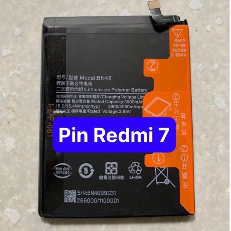 Pin xiaomi redmi note 7 zin BN4A