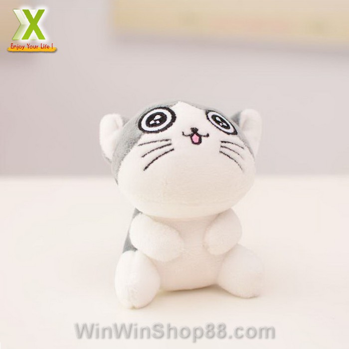 Móc khóa gấu bông mèo Chii (11 cm) - Do_luu_niem