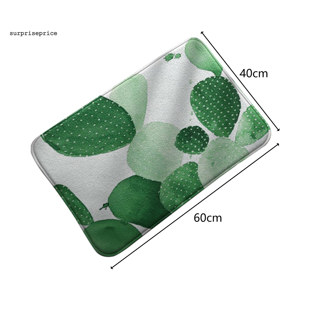 Thảm lót cửa chùi chân siêu nhẹ in hình cây xương rồng trang trí phòng tiện dụng