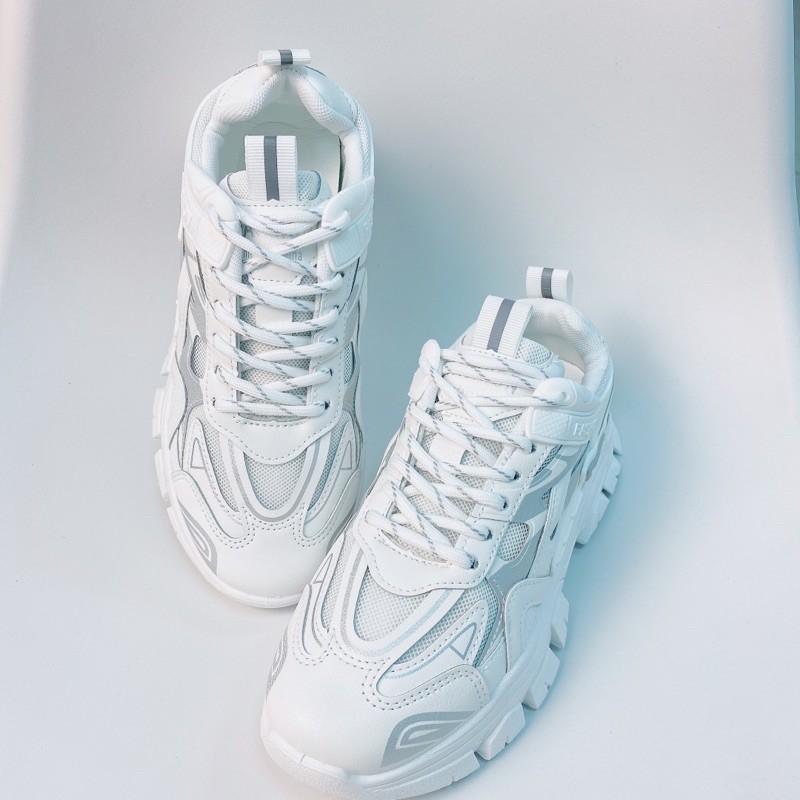 Giày Sneaker nữ | Giày thể thao nữ độn đế chất da mềm mại kiểu dáng basic giá rẻ | đủ size 35-39
