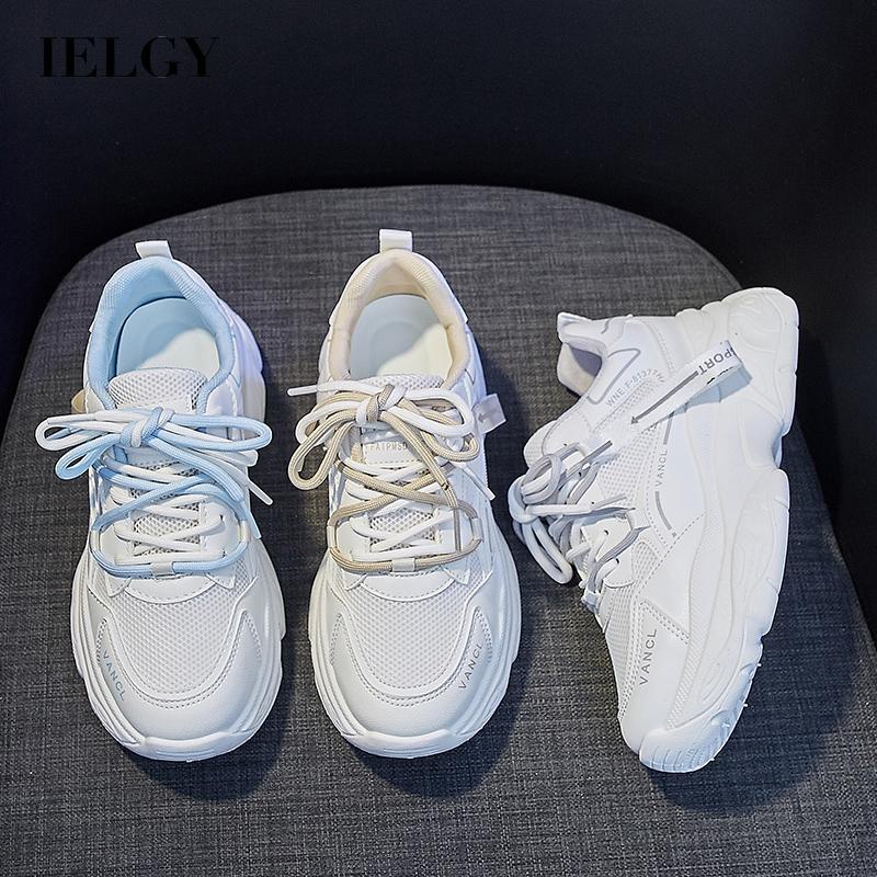 Ielgy Giày Sneaker Đế Xuồng Cột Dây Cho Nữ