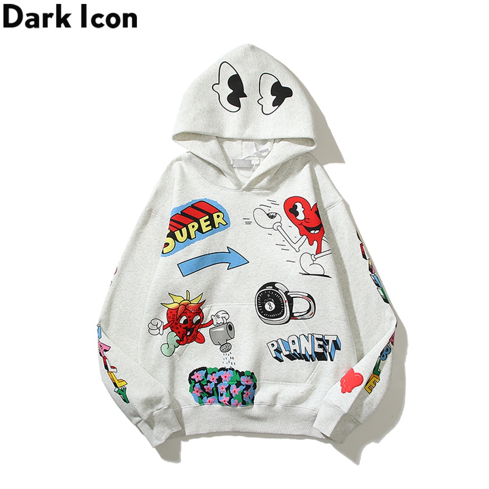 Áo Khoác Hoodie Chui Cổ Nam Nữ In Hình Trái Tim Đỏ