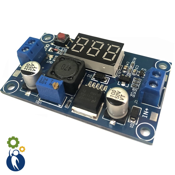 Mạch Nguon Giảm Áp LM2596 3A 4-40V Xuống 1.25V-37V 20W Có Hiển Thị