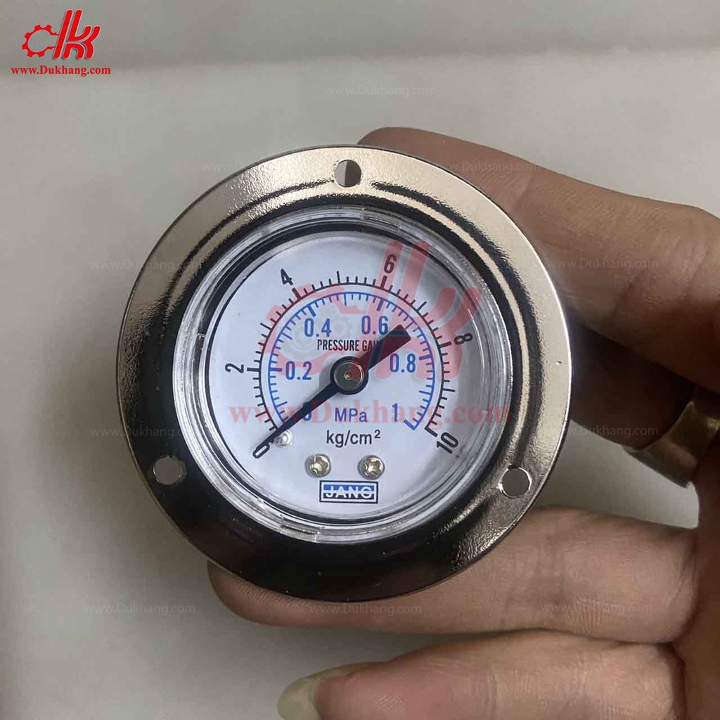 Đồng hồ áp suất hơi/ dầu/ nước Chân sau có vành