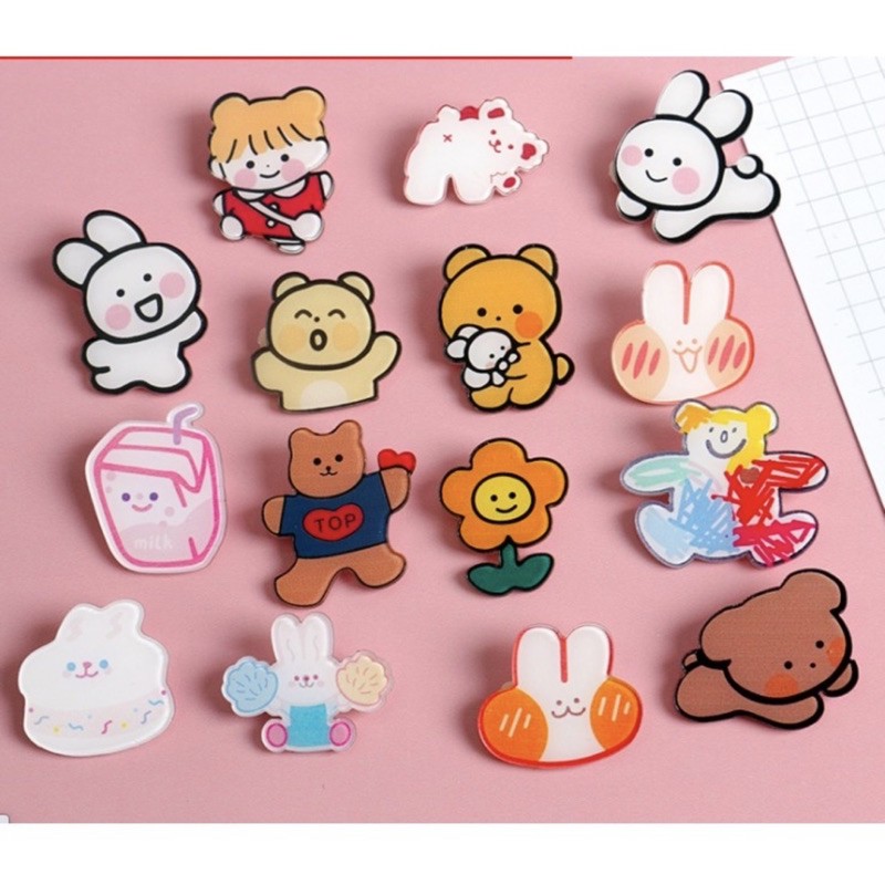 Huy Hiệu Balo, Pin Cài Áo Cartoon Badge Nhật Bản Cho Bé Đáng Yêu ( Giao Ngẫu Nhiên)