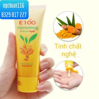 E100 sữa rửa mặt nghệ ngừa mụn 50g - 100g