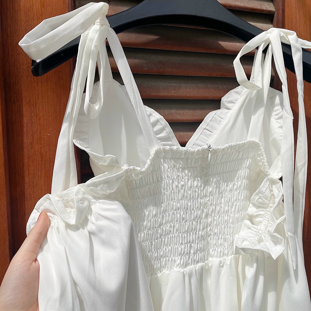 Đầm babydoll trễ vai ulzang 💓FREESHIP💓 tuyết trắng công chúa mặc sinh nhật, kỷ yếu, dự tiệc