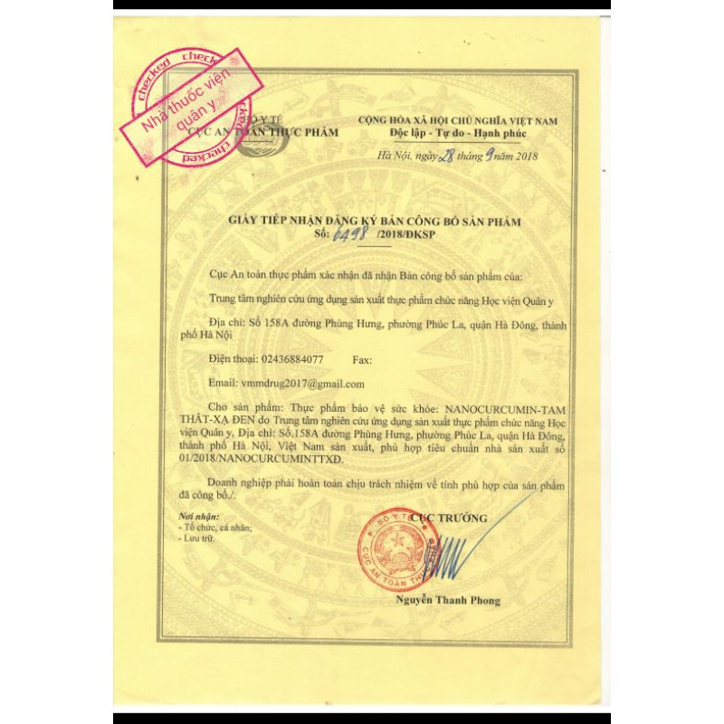 Nano Curcumin tam thất xạ đen Học viện quân y | BigBuy360 - bigbuy360.vn