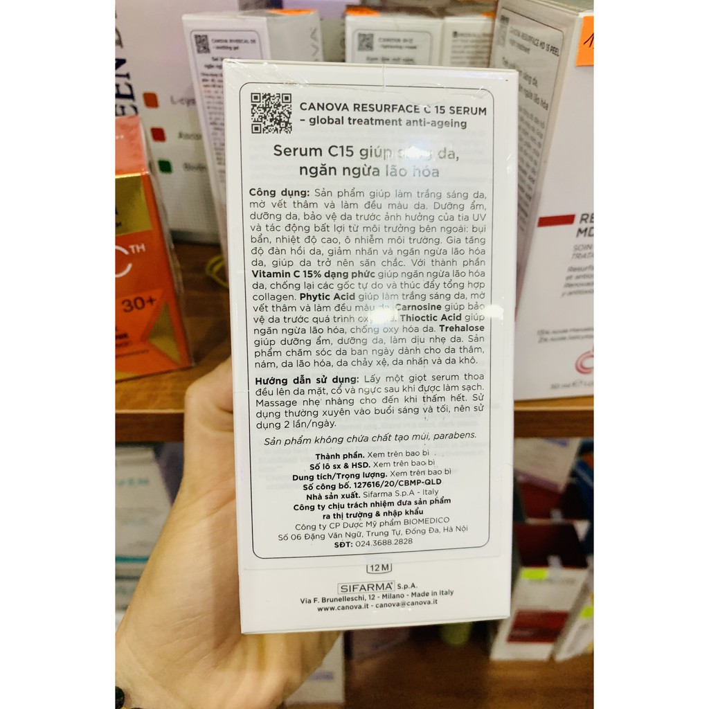 [CHÍNH HÃNG]CANOVA SERUM VITAMIN C15  trắng da mờ nám mờ vết thâm dưỡng da trẻ hóa da bảo vệ da CHUYÊN BIỆT | BigBuy360 - bigbuy360.vn