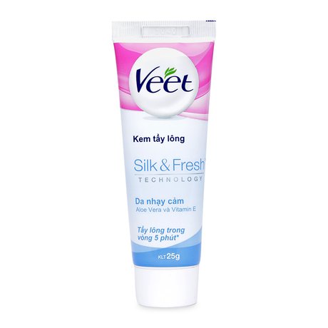 Kem Tẩy Lông Dành Cho Da Nhạy Cảm VEET Silk &amp; Fresh Sensitive Tuýp 100ml