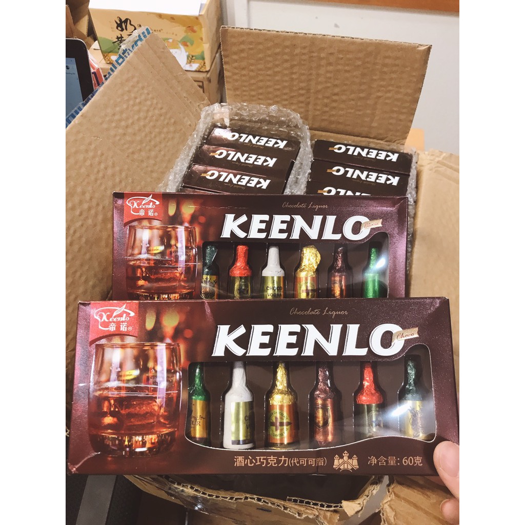 [TỔNG KHO GIÁ SỈ] Socola chai rượu Keenlo Set 6 chai ( ảnh thật shop tự chụp tại kho)
