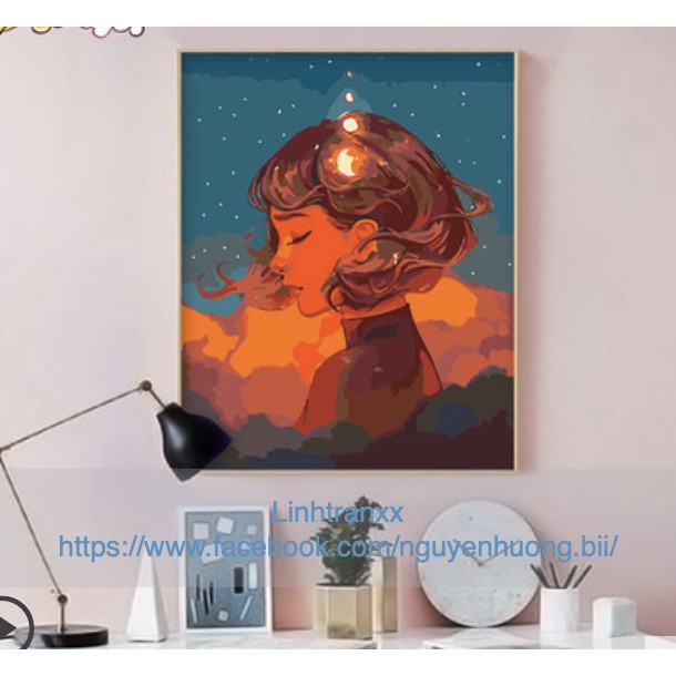 (sẵn) Tranh sơn dầu số hóa kích thước 40x50cm (có khung) | BigBuy360 - bigbuy360.vn