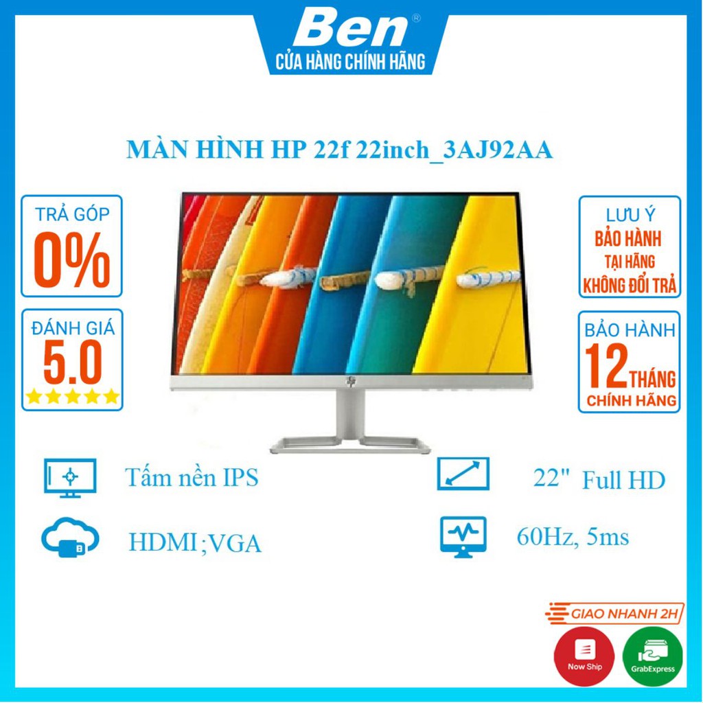 Màn hình HP 22f 22 inch_3AJ92AA- Hàng Chính Hãng