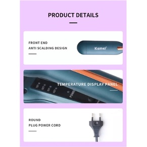 ⚡HOT ⚡ Máy Bấm Tóc, Dập Xù, Kẹp Tóc, Máy Làm Tóc Chuyên Nghiêp Điều Chỉnh Nhiệt Độ Kemei Km 9827, Dành Cho Nữ