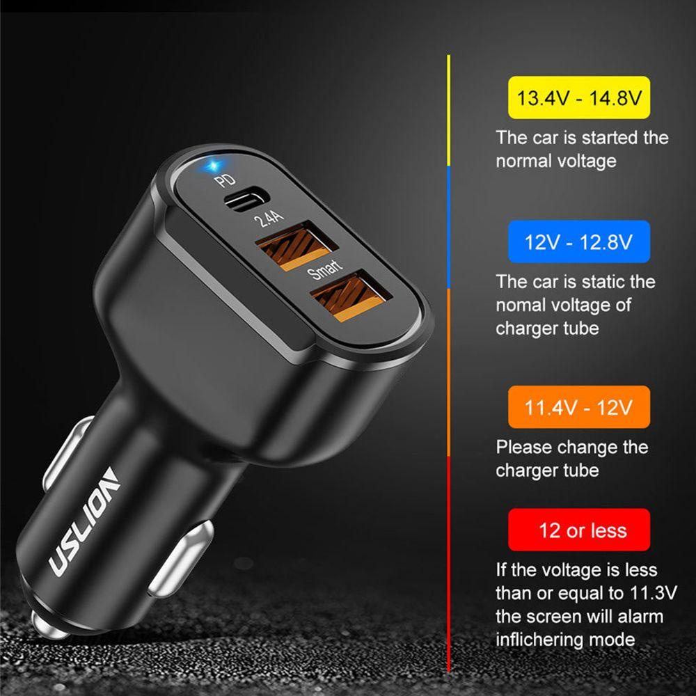 Củ Sạc Nhanh PD Type C Cổng USB Cho Xe Hơi