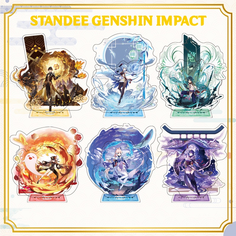 [CÓ PHÔNG NỀN] Mô hình tượng Standee nhân vật Genshin Impact CAO CẤP Raiden Shogun, Hu Tao, Yae Miko, Ayaka (Mẫu mới)