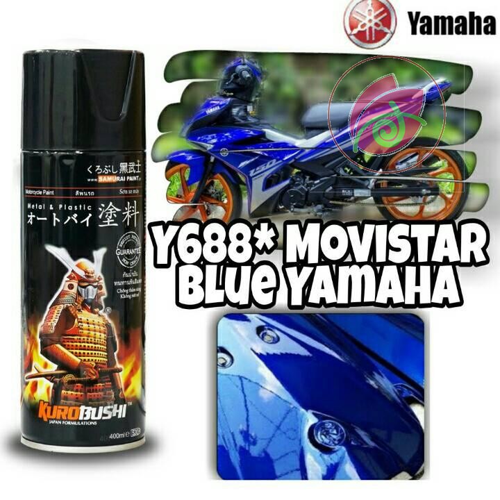 Sơn xịt SAMURAI màu Xanh Movistar Yamaha - Y688 (400ml)