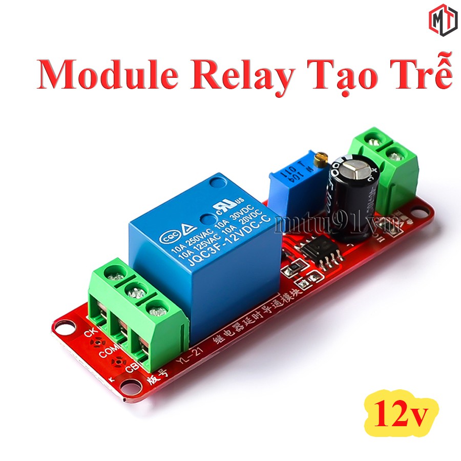 Module Relay 12V Tạo Trễ Đóng Ngắt / Bật Tắt Thiết Bị ((Mạch Role Tạo Trễ Ne555)