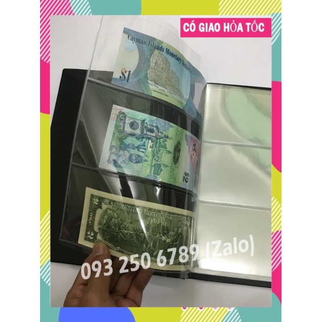 [TRỢ GIÁ] Album Đựng Tiền Giấy 20 Phơi 3 ngăn trong suốt PCCB (chứa được tối đa 60 tờ tiền)