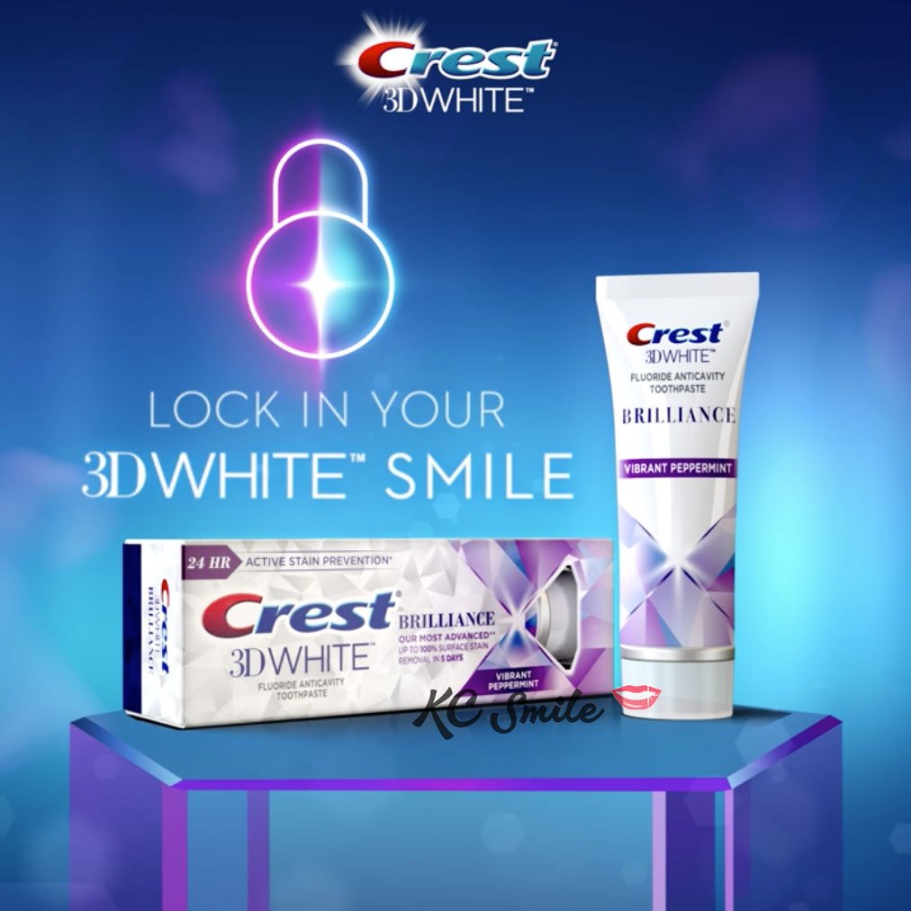 Kem đánh răng Crest 3D White Brilliance chính hãng USA- Loại 24g và 116g