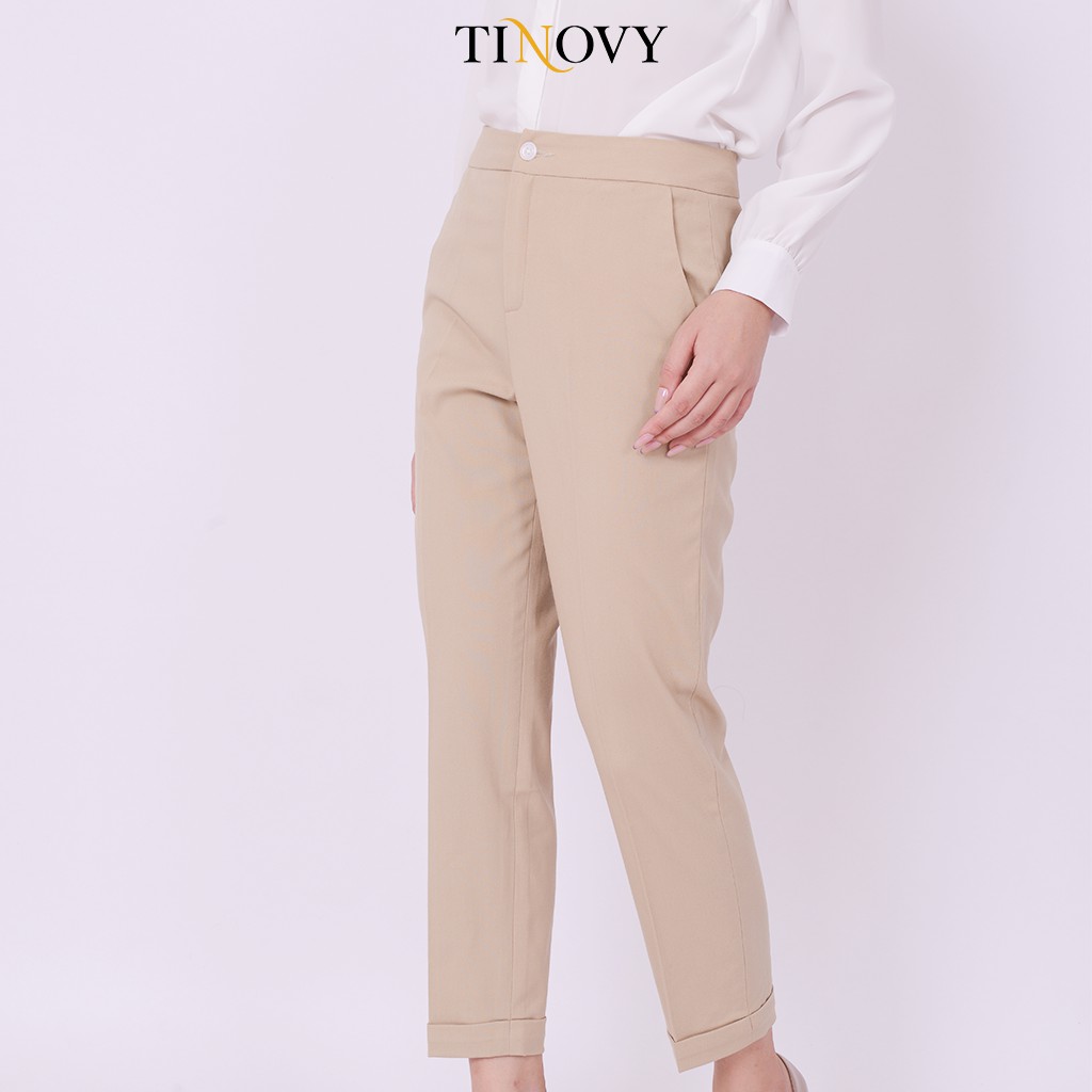 Quần Âu Nữ TINOVY Ống Đứng Đai Trơn Gấu Lơ Vê Có Túi Công Sở 1910-051 | BigBuy360 - bigbuy360.vn