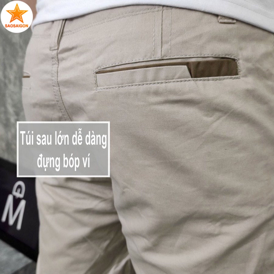 Quần short nam [ HÌNH THẬT ] vải kaki đẹp chuẩn form siêu bền SG183 Saosaigon | WebRaoVat - webraovat.net.vn