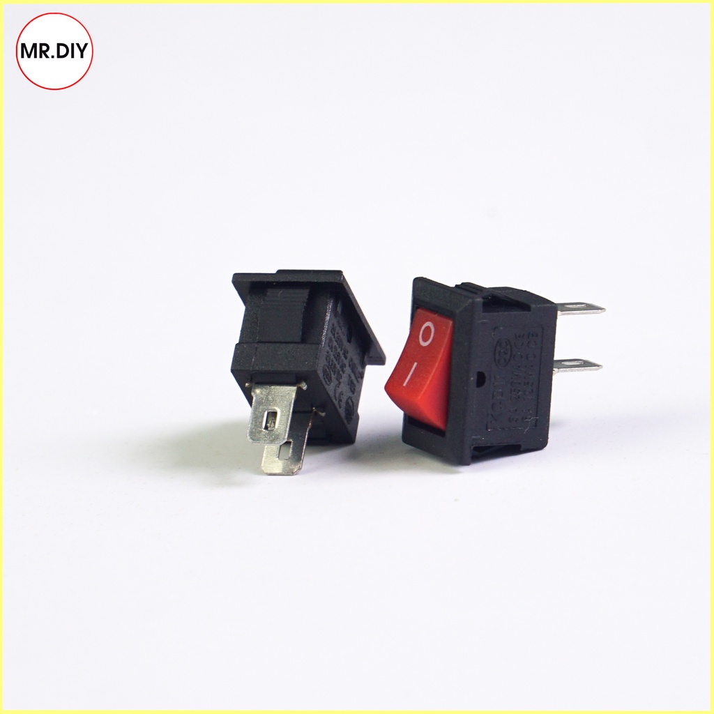 Công Tắc Bập Bênh 2 Chân 3A 250V KCD11 2 Màu Đỏ - Đen