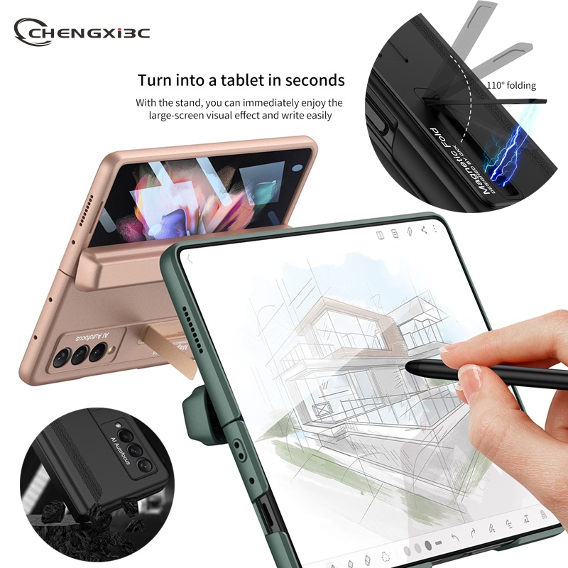 Ốp lưng Samsung Galaxy Z Fold 3 5G ốp điện thoại ốp Z Fold 3 case W22 F9260 casing no pen Không chứa bút Folder 3
