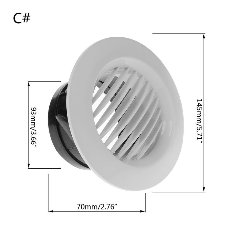 Nắp tản nhiệt ống xả khí tiện lợi 100mm