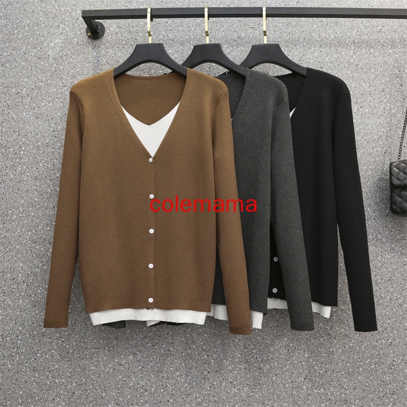 Áo Cardigan Dệt Kim Giả Hai Mảnh Phong Cách Hàn Quốc 2021 Thời Trang Mùa Thu