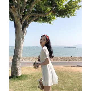 Váy trắng đục lỗ - Hàng thiết kế [ODER]