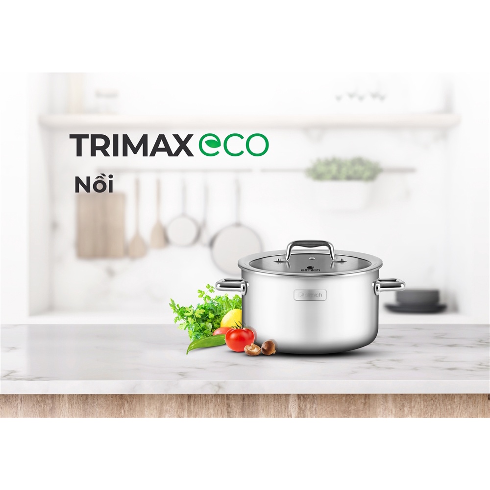 Nồi Inox Đáy Từ Liền Khối Elmich Trimax ECO Size 18/24/26cm EL-3992 / EL-3995 / EL-3996
