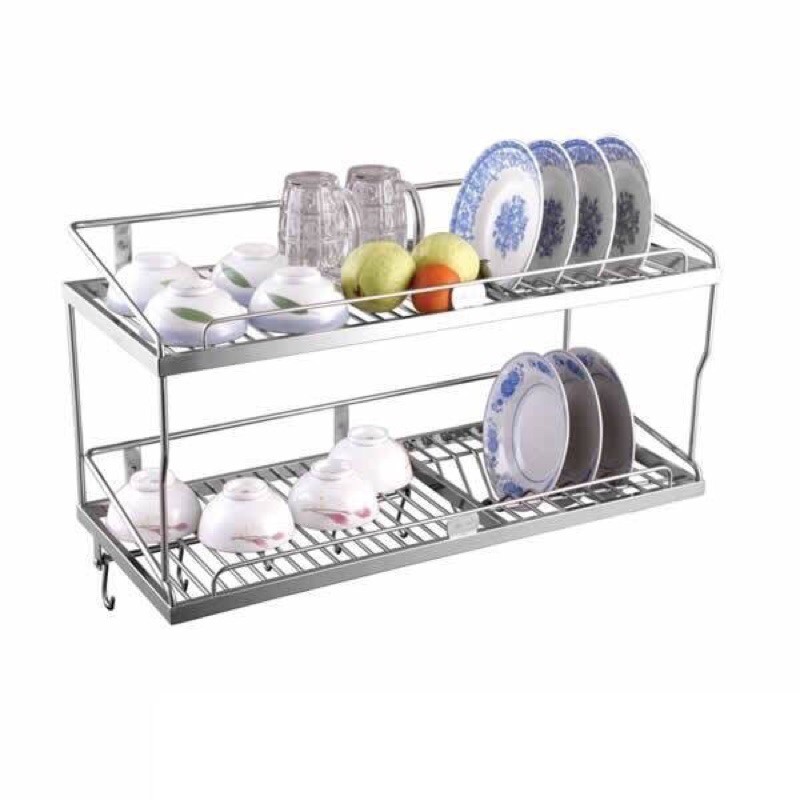 KỆ ÚP CHÉN DĨA 2 TẦNG INOX304 HOPU-KC2T ( HÀNG DÀY)
