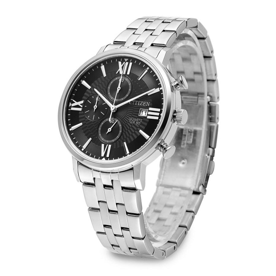 Đồng Hồ Nam Citizen Dây Thép Không Gỉ AN3610-71E - Mặt Đen