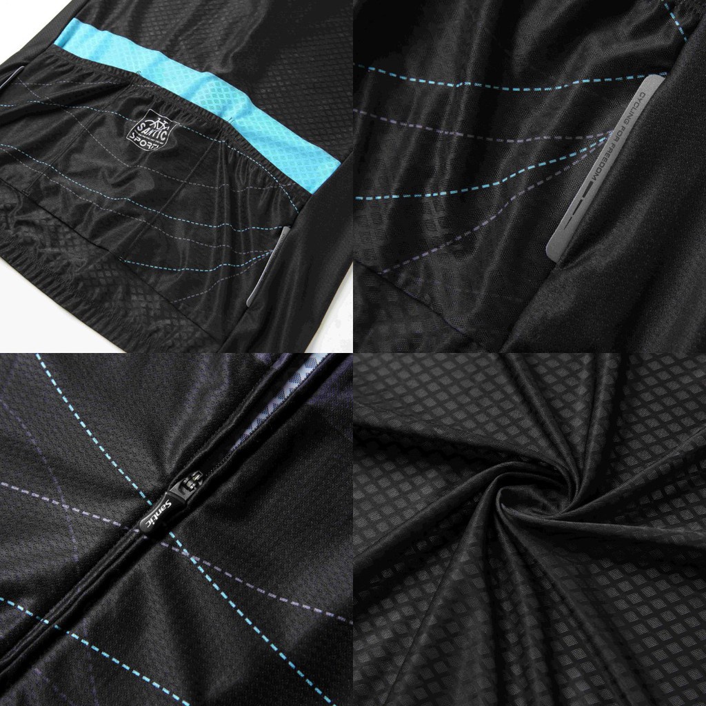 Santic Áo Đạp Xe Cho Nam Áo Đạp Xe Áo Đạp Xe Đường Trường Tay Ngắn Áo Thể Thao Đạp Xe Thoáng Khí Cho Nam MTB K7M2026